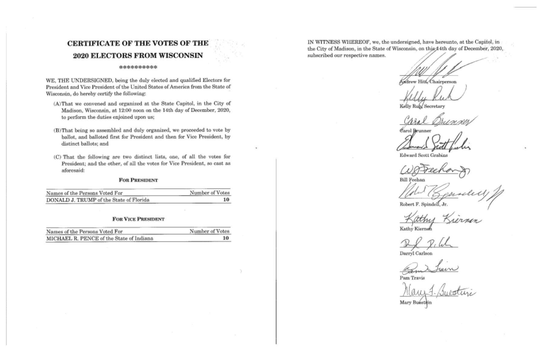 Alleged fraudulent document from Feehan, other state GOP